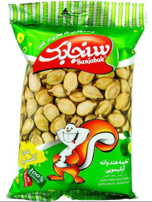 تخمه هندوانه ابلیمویی  سنجابک🍉🍉🍉🍉🍉Wassermelonen kerne mit Zitronensaft Sanjabak 80 g